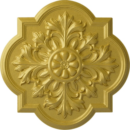 Ekena Millwork Bonetti Ceiling Medallion (Fits Canopies up to 5 1/8"), Hand-Painted Rich Gold, 20"OD x 1 3/4"P CM20BORGS